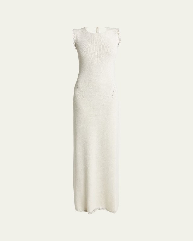 Silvia Double-Face Silk Boucle Knit Dress
